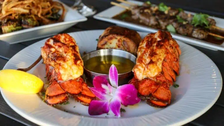 Lobster tails served at Bascom’s Chop House seafood restaurant in Clearwater, FL